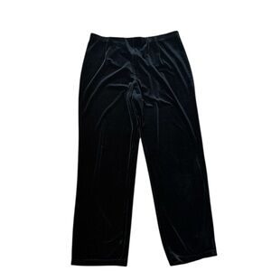 Elementz Woman's Elegant‎ Black Velour Pull on  Pants Size Large